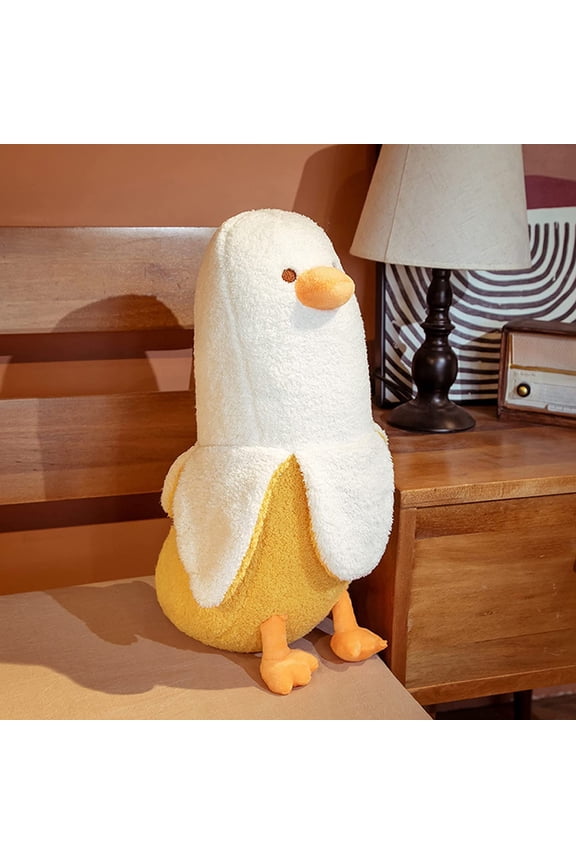 Banana Duck Plush Toy Cute Plushie Hugging Plush 19.7"