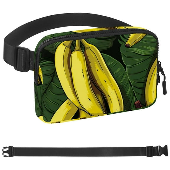 Banana Fanny Pack for Women and Men,Waist Bags, Running Waist Bag, Large Pouch & Adjustable Strap,Waterproof ,for Gym,Jogging, Cycling, Traveling, Fitness, Hiking