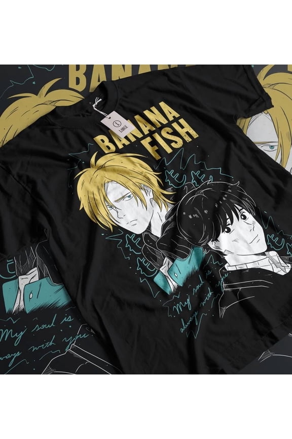 Banana Fish T-shirt Ash Lynx Eiji Okumura Card Anime New Shirt All Size
