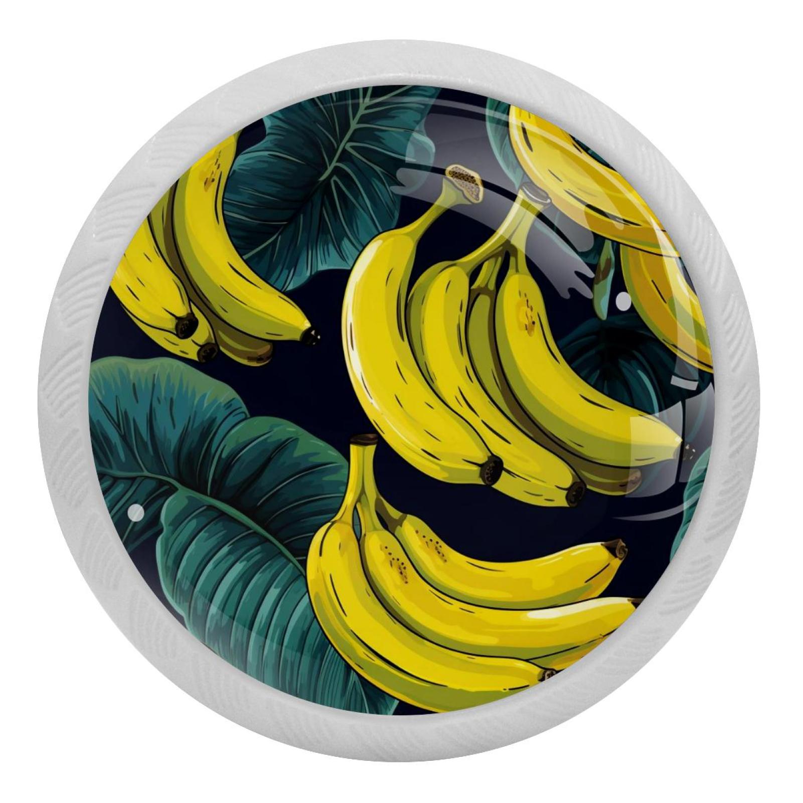 Monkey With Bandanna & Banana Ceramic Drawer Pull Knob - Fun Kids Cabinet Hardware