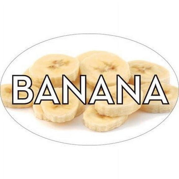 Banana Food Store Labels 1.25" x 2" 500 each per roll Great Quality Stickers Decals