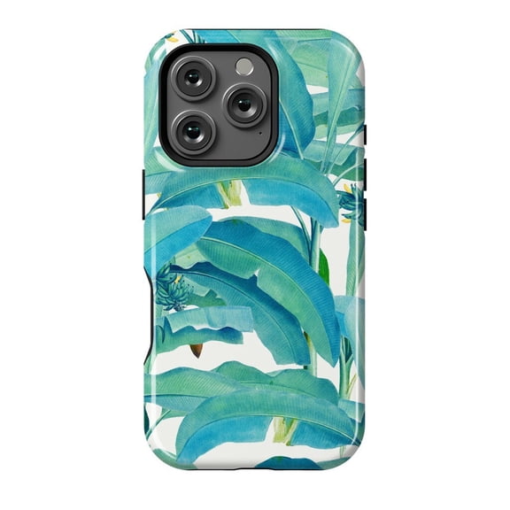 Banana Forest Nature Inspired iPhone Case 11 12 13 14 15 16 Pro Max, Stylish Polycarbonate Durable Jungle Design