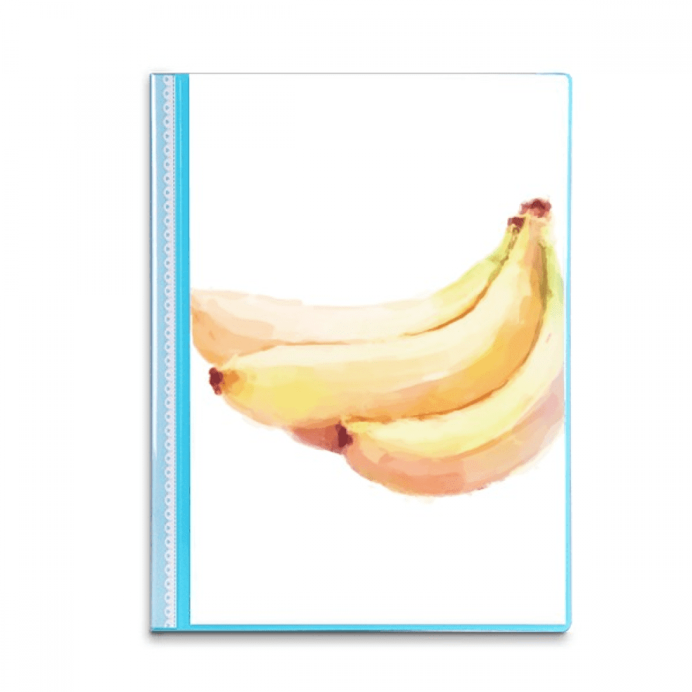 Banana Fruit Watercolor Illustration Pattern Book Sheet Protectors Portfolio Binder Folder