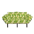 thumbnail image 1 of Banana Futon Couch, Tropical Fruits on Leaves Aloha Vibes Exotic Summer Pattern Repetition, Daybed with Metal Frame Upholstered Sofa for Living Dorm, Loveseat, Yellow Lime Green, by Ambesonne, 1 of 4