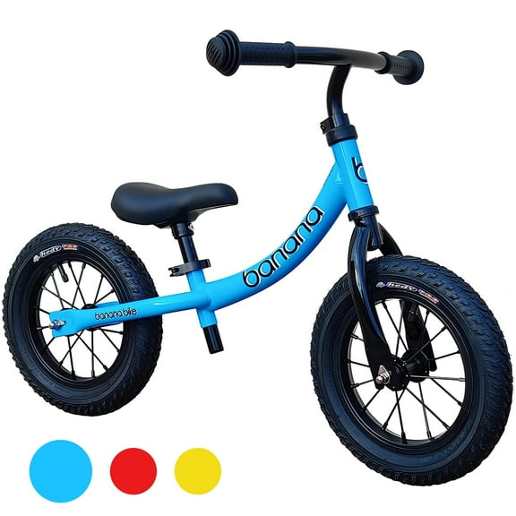 Banana GT Balance Bike - Lightweight Toddler Bike - No Pedal Bike - Ages 2-5 - Adjustable Handlebar & Seat - Aluminium, Air Tires (Blue)