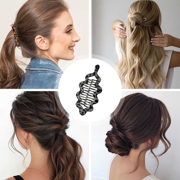 Banana Hair Clip for Women, No Crease Banana Clip, Strong Hold, Non-Slip Ponytail Bun Holder, Matte Tortoise & Leopard Hair Accessories for Women