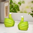 thumbnail image 1 of Banana Hand Resin Ornament | Thumbs Up Decorative Sculpture Yellow Green | Unique Home Office Living Room Décor Piece | 12x9.5x7cm | Fun Gift Display Collectible, 1 of 6