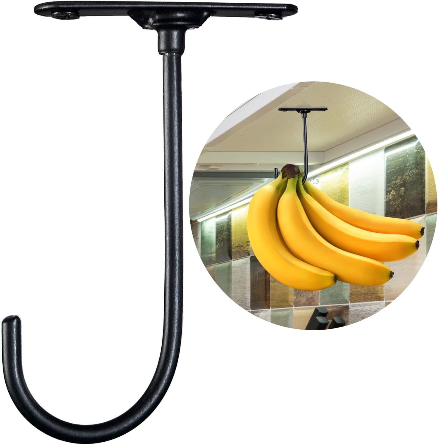 Banana Holder Hook Under to Keep Bananas Fresh. Banana Hanger