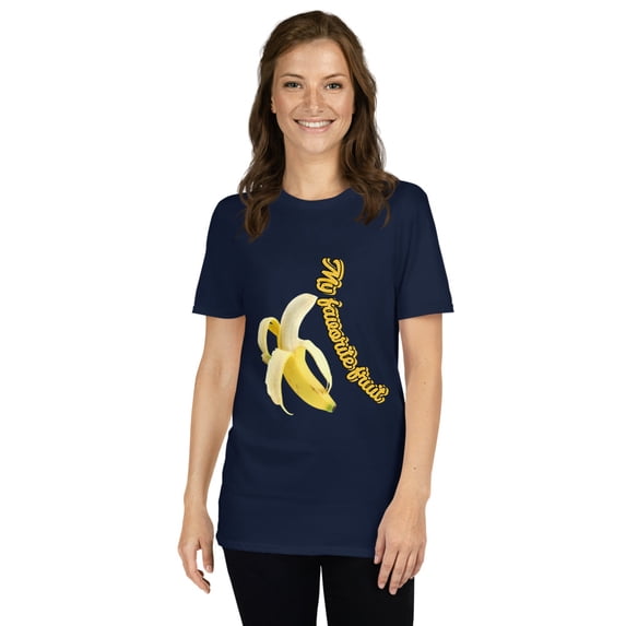 Banana Is My Favorite Fruit Short-Sleeve Unisex T-Shirt (Navy, 3XL)