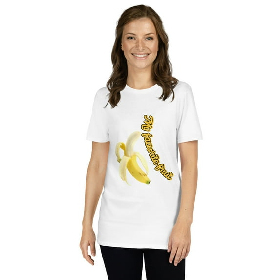 Banana Is My Favorite Fruit Short-Sleeve Unisex T-Shirt (White, M)