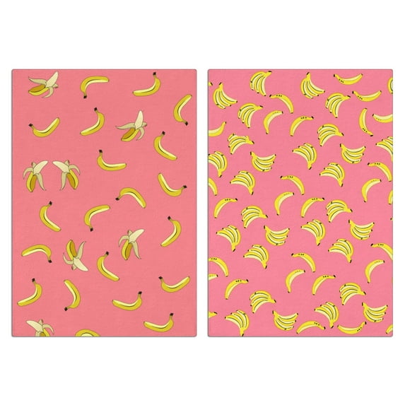 Banana Kitchen Towels Set of 2, Absorbent Dish Towels & Hand Towels - Soft Decorative Tea Towels for Tropical Kitchen Decor, Fun Fruit Themed Bar Mops for Baking