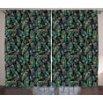 thumbnail image 1 of Ambesonne Banana Leaf Curtains 2 Panel Set, 90s Style Rainbow, 108" x 63", Multicolor, 1 of 3