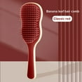 thumbnail image 1 of Banana Leaf Hair Brush Long Hair Detangler Massage Comb Air Cushion Styling Tool for Women Smooth Shine Household, 1 of 5