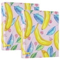 thumbnail image 1 of Banana Leaf Hardcover 3 Ring Binder 1.5” Round Rings Binder Organizer Letter Size Paper Pockets School Office Supplies, 1 of 9