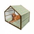 thumbnail image 1 of Banana Leaf Pet House, Exotic Nature of Caribbean Islands Pattern with Fresh Coconut Pineapple Fruits, Outdoor & Indoor Portable Dog Kennel with Pillow and Cover, 5 Sizes, Multicolor, by Ambesonne, 1 of 4