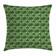 thumbnail image 1 of Banana Leaf Throw Pillow Cushion Cover, Overlapping Windmill Palm Trees and Leaves Pattern, Decorative Square Accent Pillow Case, 20 X 20 Inches, Emerald Jade Green and Pale Yellow, by Ambesonne, 1 of 2