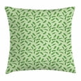 thumbnail image 1 of Banana Leaf Throw Pillow Cushion Cover, Vivid Green Tropical Leaves Botany Ecology and Paradise Nature Theme, Decorative Square Accent Pillow Case, 16 X 16 Inches, Green Pistachio Green, by Ambesonne, 1 of 2