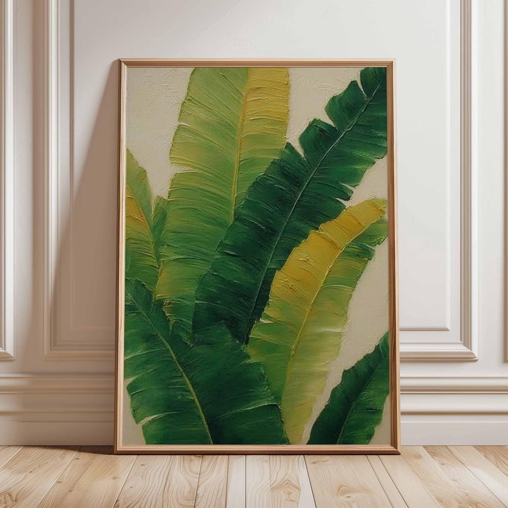 Banana Leaf Wall Art Print Tropical Botanical Poster Green Jungle Plant ...
