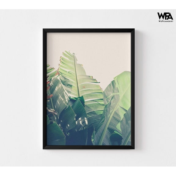Banana Leaves Photography Print, Framed Tropical Plants Print, Botanical Photo Wall Art, Framed Wall Art, Oversized Wall Art, Large Wall Art