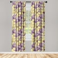 thumbnail image 1 of Banana Leaves Window Curtains, Dreamy Watercolor Design Leafy Pattern Tropical Feelings Artwork, Lightweight Decor 2-Panel Set with Rod Pocket, Pair of - 28"x63", Avocado Green and Mauve, by Ambesonne, 1 of 3
