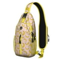 thumbnail image 1 of Banana Lover Sling Backpack with Tropical Fruit Pattern, Cute Yellow Banana Print Crossbody Daypack, Kawaii Cartoon Sweet Design, Lightweight and Durable, 1 of 6