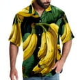 thumbnail image 1 of Banana Men's Casual Hawaiian Button Down Short Sleeve Summer Beach Printed Shirt, 1 of 6