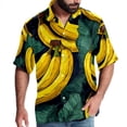thumbnail image 1 of Banana Men's Casual Printed Button Down Short Sleeve Beach Shirts, 1 of 6