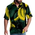 thumbnail image 1 of Banana Men's Short Sleeve Beach Shirts Button Down Poplin Casual Printed Summer Unisex, 1 of 6