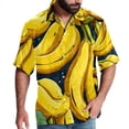 thumbnail image 1 of Banana Men's Short Sleeve Beach Shirts, Casual Printed Button Down Poplin Shirt Summer., 1 of 6