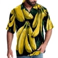 thumbnail image 1 of Banana Men's Short Sleeve Casual Printed Button Down Beach Shirt Summer Unisex Top, 1 of 6