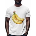 thumbnail image 1 of Banana Men's T Shirts T-Shirt for Men Crew Neck Tees Cotton Tops, White, XL, 1 of 7