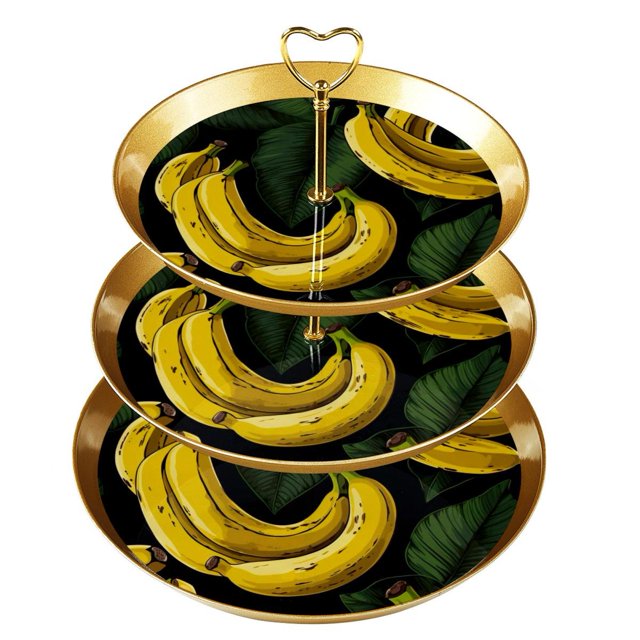 Banana Modern Plastic Discs Iron Pillar Dessert Table Stand | 32cm/12 ...