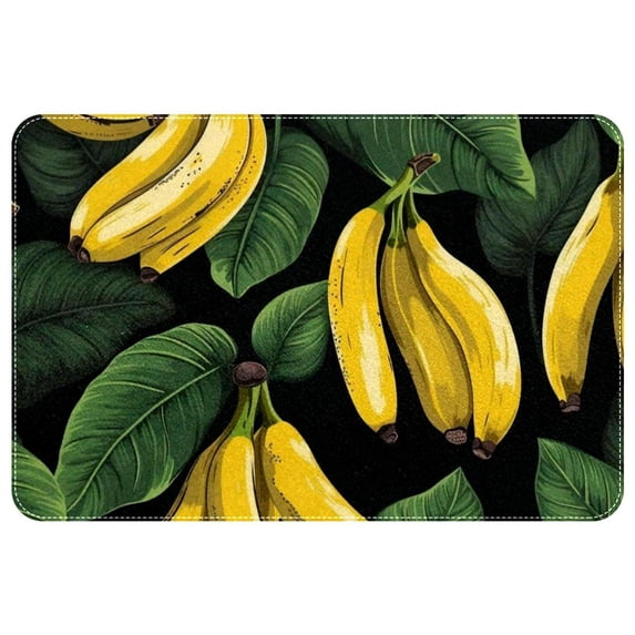 Banana Non-Slip Polyester Door Rug Chair Mat Kitchen Rugs, Machine Washable