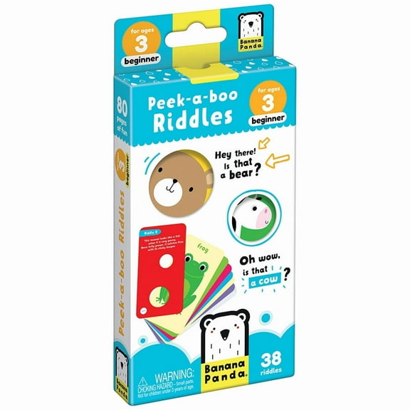 Banana Panda Peek A Boo Riddles 3 Beginner, educational riddles set for toddler