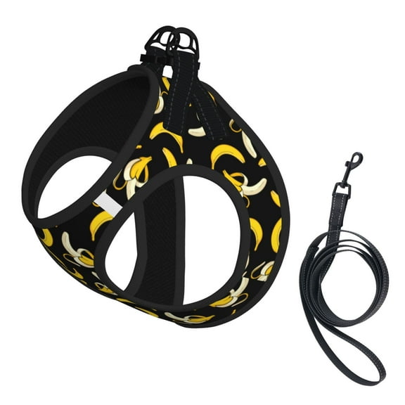 Banana Pattern Pet Leash Vest Small Dogs Cats Puppy Harness With Leash Reflective No Choke Small