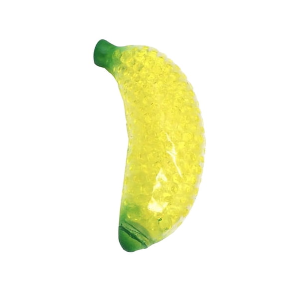 Banana Pineapple Beaded Squishy Ball, Stretchable Fruit Stress Relief Fidget, Yellow Dough Sensory Relaxation, Adult Party Favor Fun Fidget