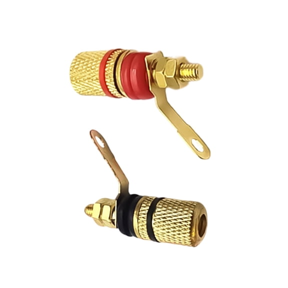 Banana Plug Connectors Sound Socket 4mm Binding Post For Amplifiers Speakers Terminals Board Gold Plated Electronic Adapter