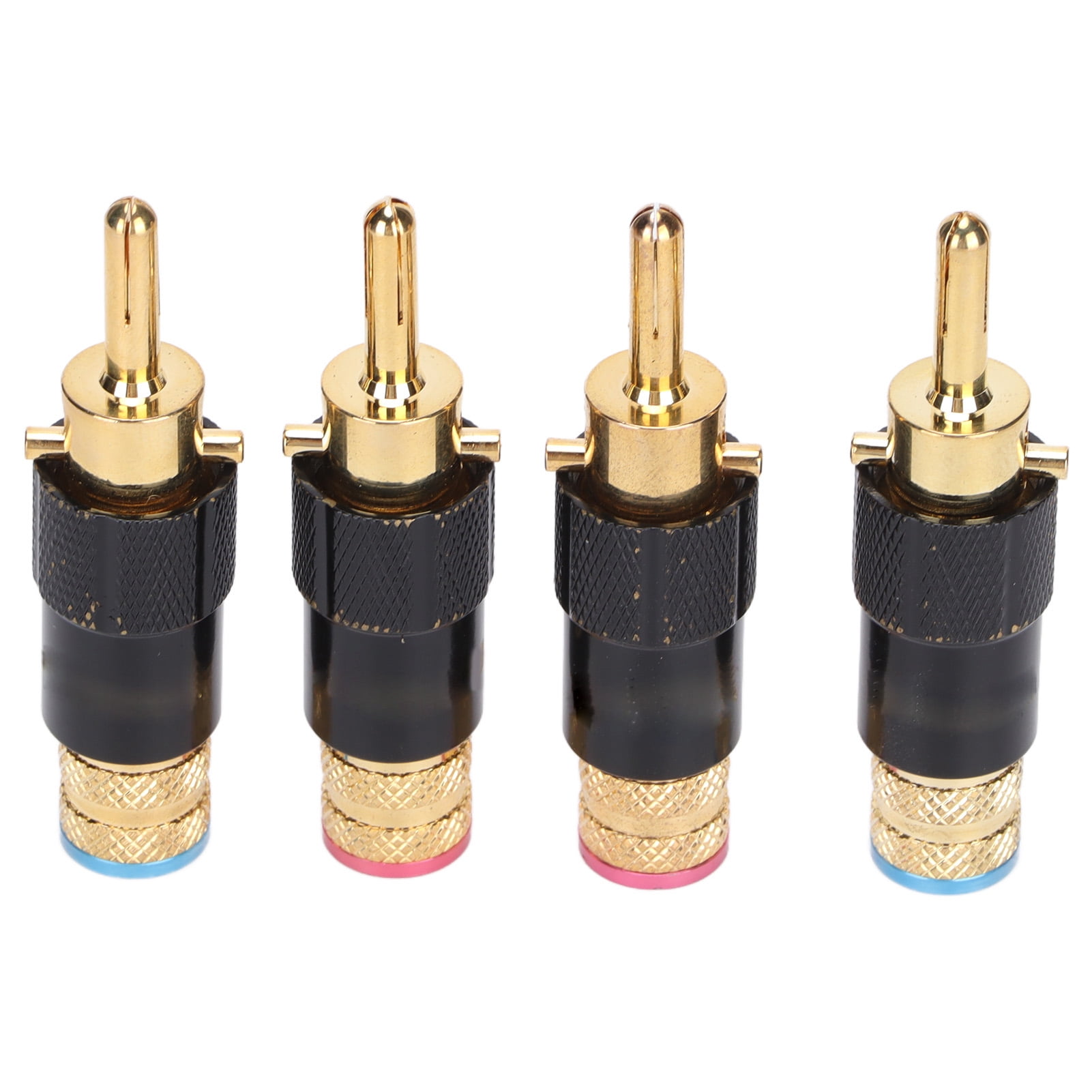 Banana Plugs, Easy To Use 24K Gold Plated HIFI Banana Audio Plug Stable