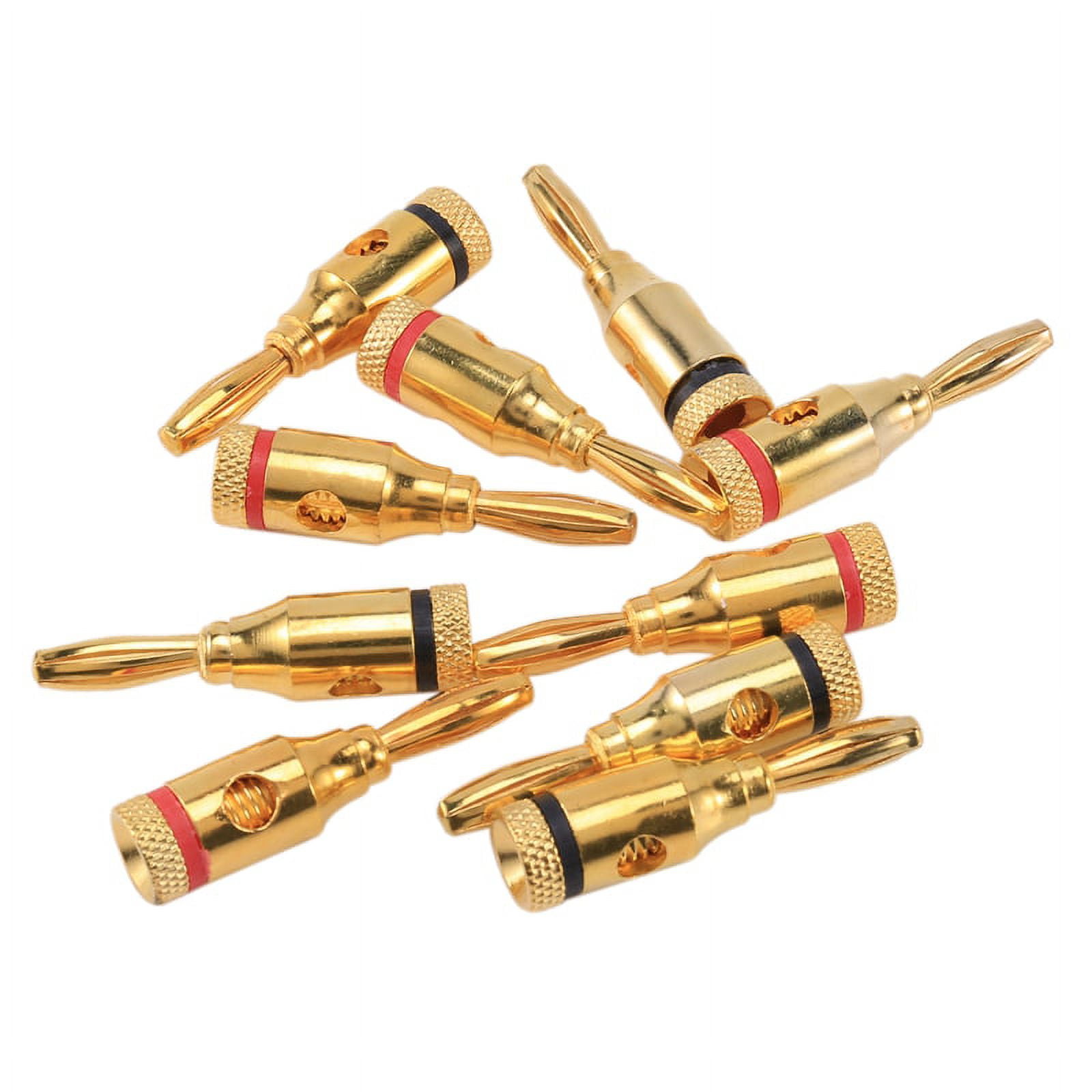 Banana Plugs,, Open Screw Type, 5 Pairs