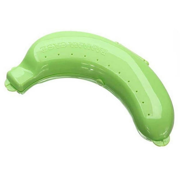 Banana Protector Storage Case – Food-Grade Plastic Fruit Saver for Lunch Boxes and Travel, Prevents Bruising (Green)