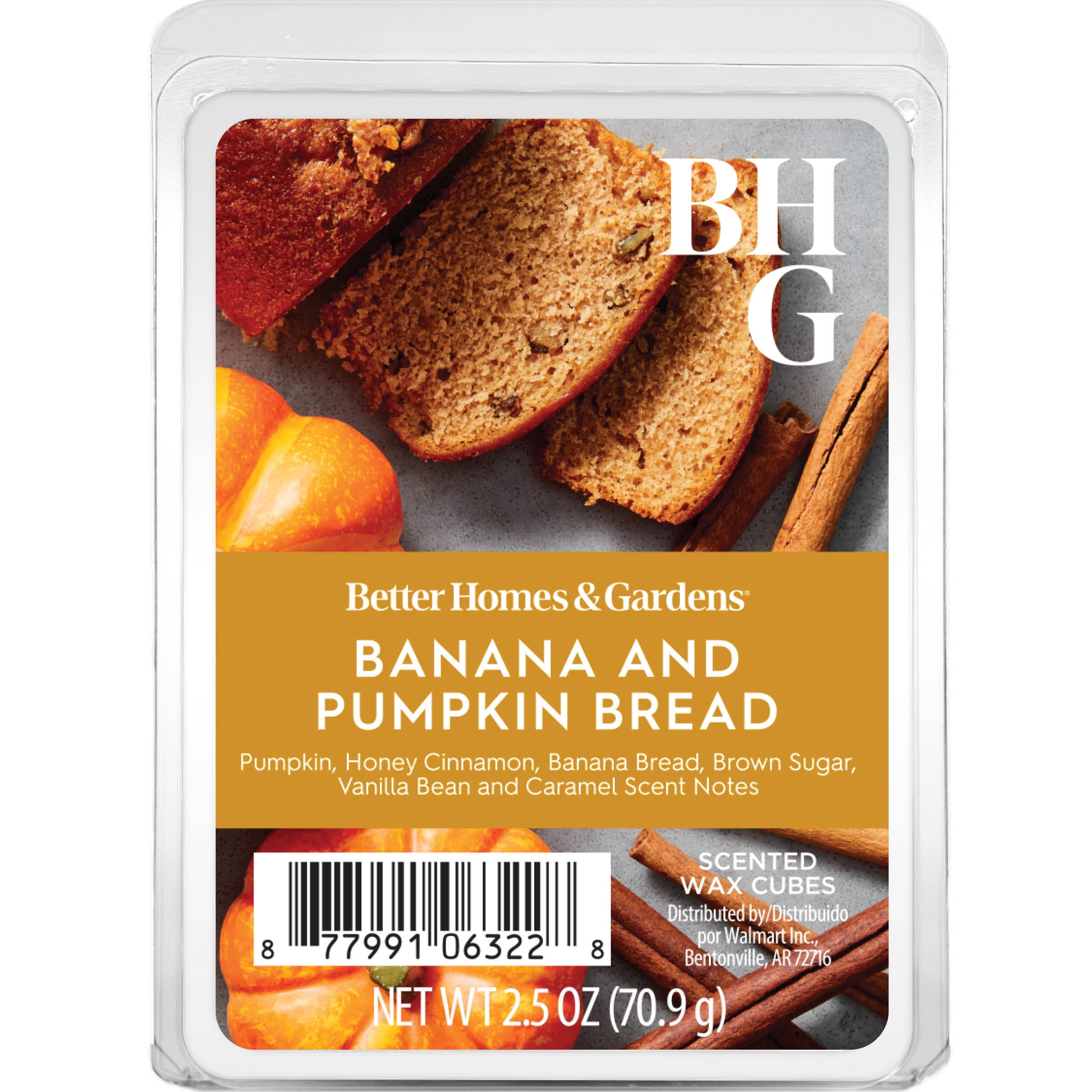 Better Homes & Gardens Banana Pumpkin Bread Scented Wax Melts 2.5