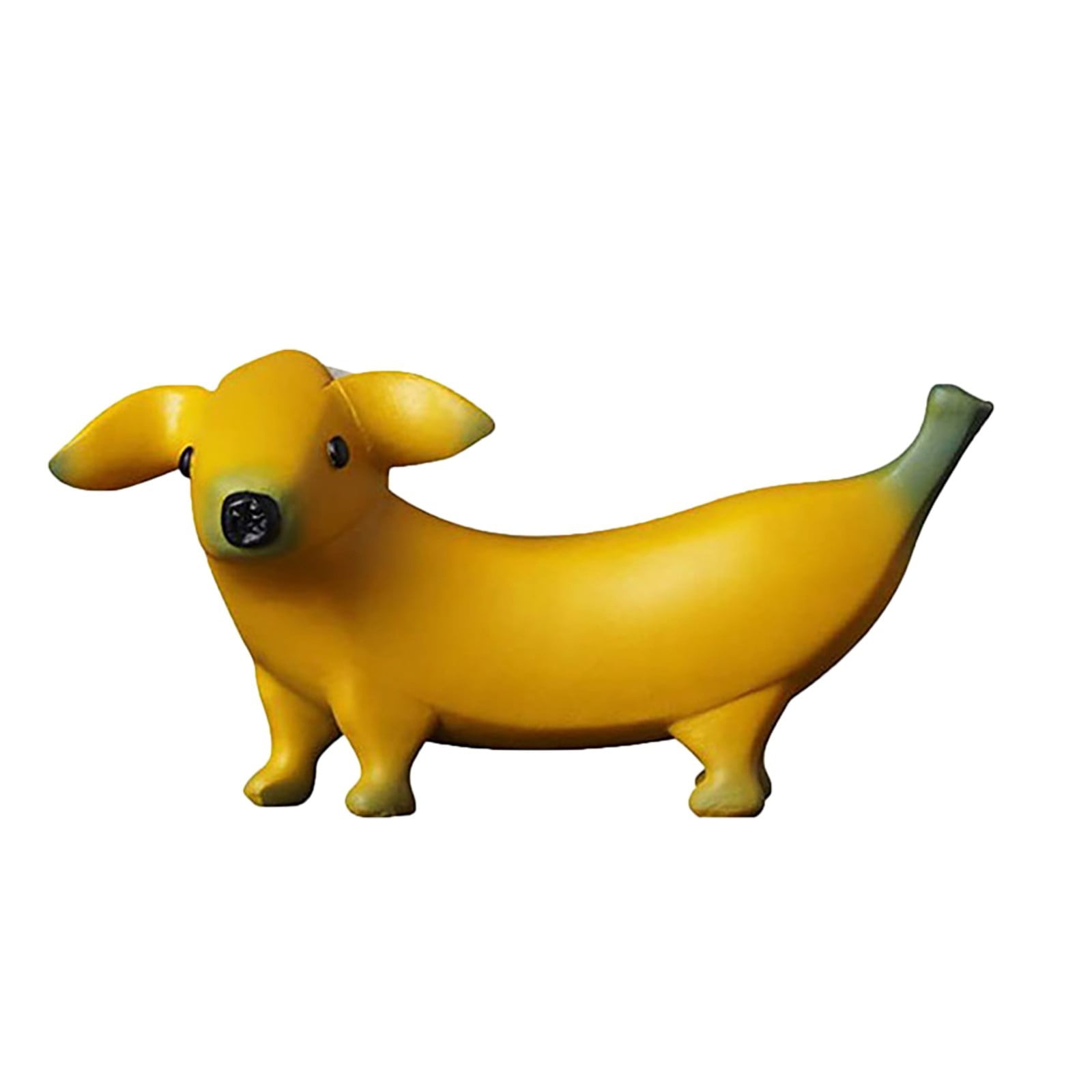 Image showcasing Banana Puppy Resin Ornaments Home Sculpture Cute Banana Dog Sculpture ...