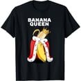 thumbnail image 1 of Banana Queen Womens Banana Lover Shirt Cute Banana T-Shirt Black Medium, 1 of 4