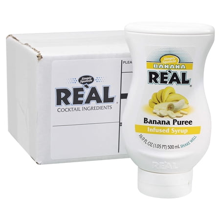 BANANA REÀL, Banana Puree Infused Syrup, 16.9 FL OZ Squeezable Bottle (Pack of 1)