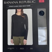 Banana Republic 2-Pack Classic Crew - Neck T-Shirt Black / White  Medium