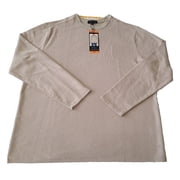 Banana Republic Mens Crew Neck Textured Knit T-Shirt, Beige, 2XL