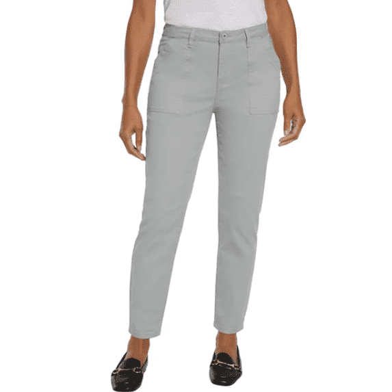 Banana Republic Women's High Rise Twill Pant, Gray, 12