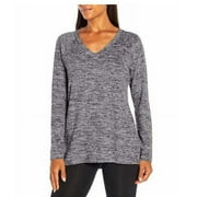 Banana Republic Ladies Long Sleeve V-Neck Top, Gray Heather 2XL