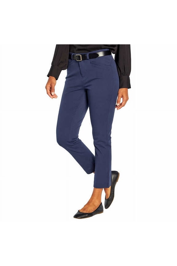 Ladies' Slim-Straight Capri Pant (Blue, 16)
