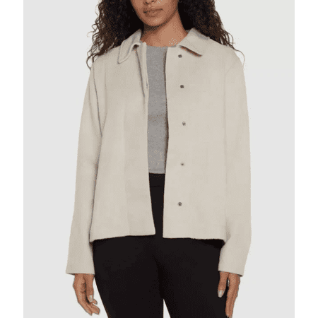 Banana Republic Ladies Snap Front Jacket Collar Cream Medium
